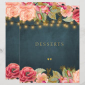 Luxe elegante marinegoud script kookboek scheiding (Voorkant / Achterkant)