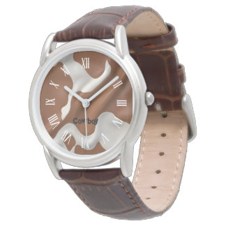 Luxe Elegante Nep koeienleer Moderne Collectie Horloge
