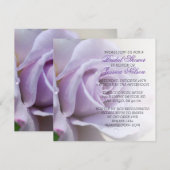 Luxe Elegante Paarse Rozen trouwdouche uitnodigen Kaart (Voorkant / Achterkant)