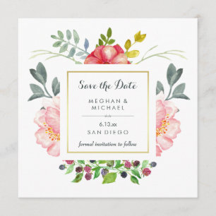 Luxe Elegante Pioenbloemen Met Goud Save The Date