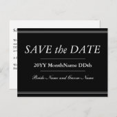 Luxe, elegante "SAVE the DATE" Briefkaart (Voorkant / Achterkant)