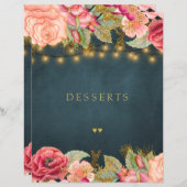 Luxe elegante scheidingsblad voor kookboek in navy (Voorkant / Achterkant)