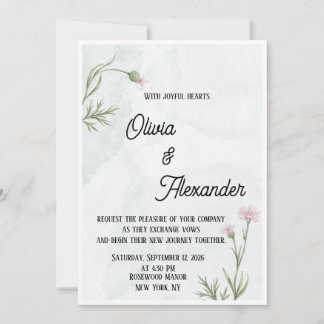 Luxe Elegante Trouwuitnodiging Template | Modern Kaart