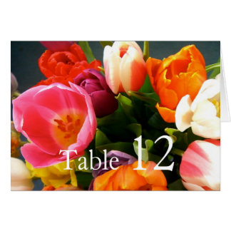 Luxe Elegante Tulpen Boeket Tafelkaart