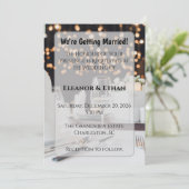 Luxe Elegante Wijn Glas Bokeh Formeel Diner  Kaart (Staand voorkant)