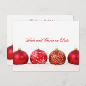 Luxe Elegante Winter Vakantie Save datum kaart (Voorkant / Achterkant)