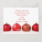 Luxe Elegante Winter Vakantie Save datum kaart (Achterkant)