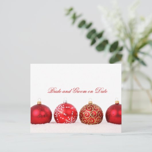 Luxe Elegante Winter Vakantie Save datum kaart (Staand voorkant)