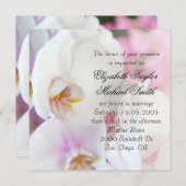 Luxe Elegante Witte Orchidee Bruiloft Uitnodigen Kaart (Voorkant / Achterkant)