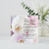 Luxe Elegante Witte Orchidee uitnodigen Kaart (Staand voorkant)