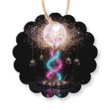 Luxe elektrische neon bloemige gegolfde cadeaukaar