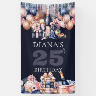 Luxe elk jaar verjaardag gepersonaliseerd spandoek