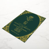 Luxe Emerald Green bruiloft Folie Uitnodiging (Gedraaid)