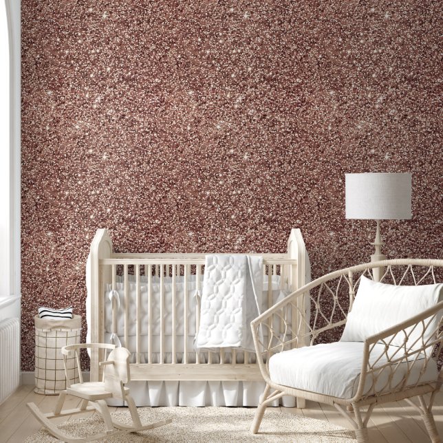 Luxe en Chic Touch Roos Gold Glitter Pattern Behang (Kinderen)