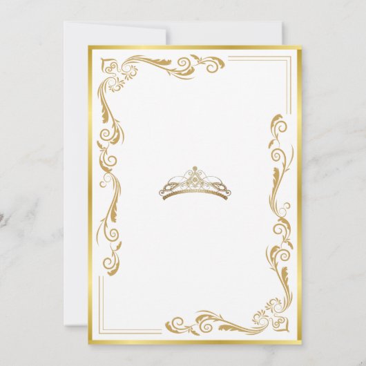 Luxe en elegante foto Quinceanera goud Kaart (Achterkant)