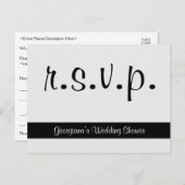 Luxe en Elegante "r.s.v.p." Briefkaart (Voorkant / Achterkant)