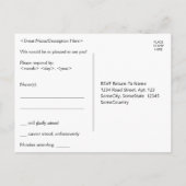 Luxe en Elegante "r.s.v.p." Briefkaart (Achterkant)