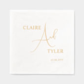 Luxe en minimale, romantische "en" bruiloft folie servetten (Voorkant)