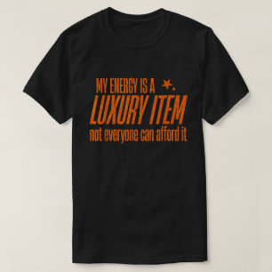 Luxe Energie Citaat Glitter Attitude T-shirt
