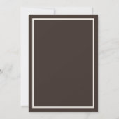 Luxe Espresso Brown | Neutral Rehearsal Dinner Kaart (Achterkant)