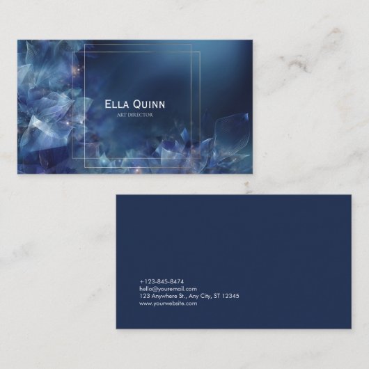 Luxe etherische Abstracte bloemengoud Lijst Visitekaartje (Voorkant / Achterkant)