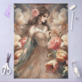 Luxe etherische schoonheid en barokke stijl bloeme tissuepapier (Craft)