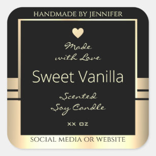 Luxe etiketten voor productverpakking (zwart en go