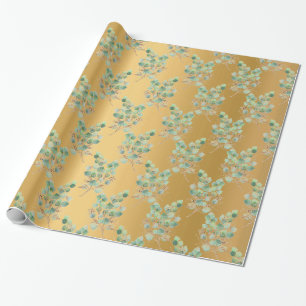 LUXE EUCALYPTUS GOLD WRAPPINGPAPIER CADEAUPAPIER