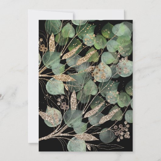 LUXE EUCALYPTUS SAGE NOIR SAGE VERT INVITATION SAG (Dos)