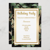 LUXE EUCALYPTUS SAGE NOIR SAGE VERT INVITATION SAG (Devant / Derrière)