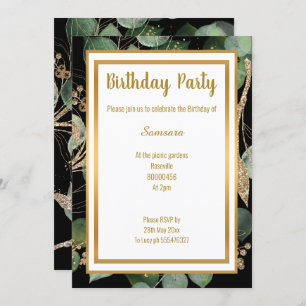 LUXE EUCALYPTUS SAGE NOIR SAGE VERT INVITATION SAG