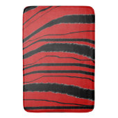 LUXE EXOTISCHE RODE ZEBRA DIERENPRINT BADMAT (Voorkant Verticaal)
