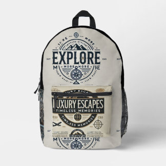 Luxe Explorer reisrugzak Bedrukte Rugzak