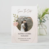 Luxe Faire-part de mariage blanche et rose (Debout devant)