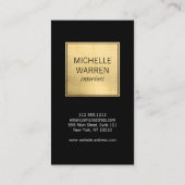 Luxe Faux Gold Brushstrokes Designer Visitekaartje (Achterkant)