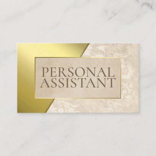 Luxe FAUX Gold Casual persoonlijk assistent Visitekaartje (Voorkant)