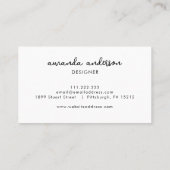 Luxe Faux Gold Circle Wit Visitekaartje (Achterkant)