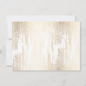 Luxe Faux Gold Confetti Motif plat Carte pour note (Dos)