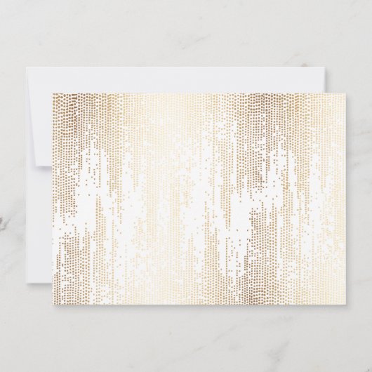 Luxe Faux Gold Confetti Motif plat Carte pour note (Dos)