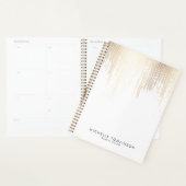 Luxe Faux Gold Confetti Rain carnet de rendez-vous (Devant avec enveloppe)