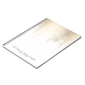 Luxe Faux Gold Confetti Rain Pattern Notitieboek (Linkerzijde)