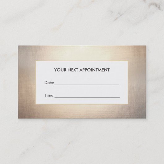 Luxe Faux Gold Folie Salon en Spa Afspraakkaart Afsprakenkaartje (Voorkant)