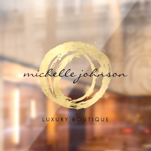 Luxe Faux Gold-gekleurde cirkel, transparant Raamsticker (Vel 2)