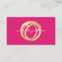 Luxe Faux Gold geschilderd Circle Designer Logo Ro