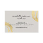 Luxe Faux Gold Painted Circle Designer Logo op Tan