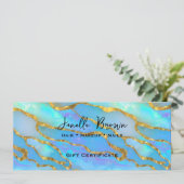 Luxe Faux Opal Stone Gold Cadeaubon Kaart (Staand voorkant)