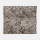 Luxe faux print beige Tan Mink Animal Haar Fleece Deken (Voorkant (Horizontaal))