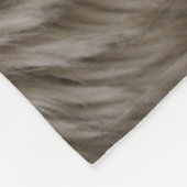 Luxe faux print beige Tan Mink Animal Haar Fleece Deken (Hoek)