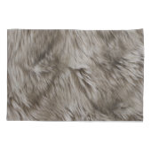 Luxe faux print beige Tan Mink Animal Haar Kussensloop (Achterkant)