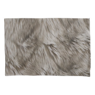 Luxe faux print beige Tan Mink Animal Haar Kussensloop